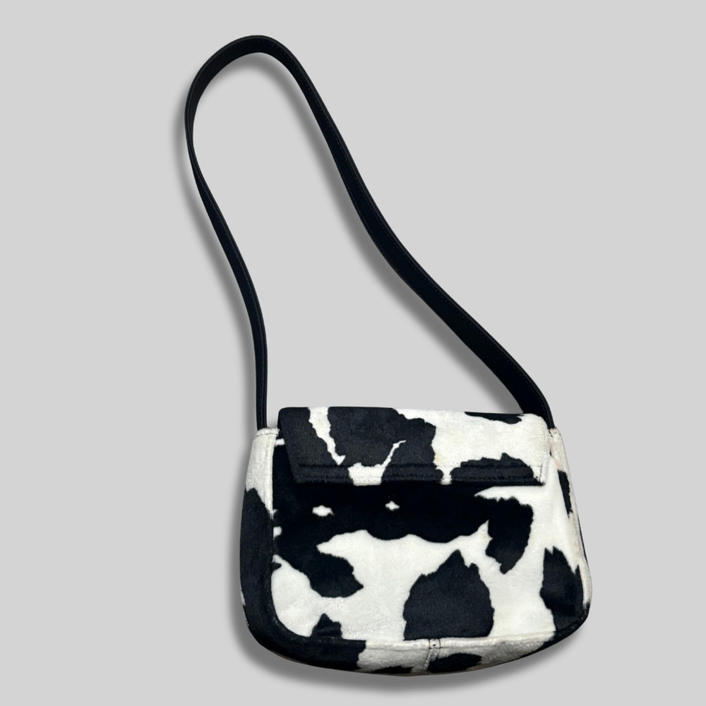 Nine West Black and White Cow Print Shoulder Bag - Picture 3 of 15